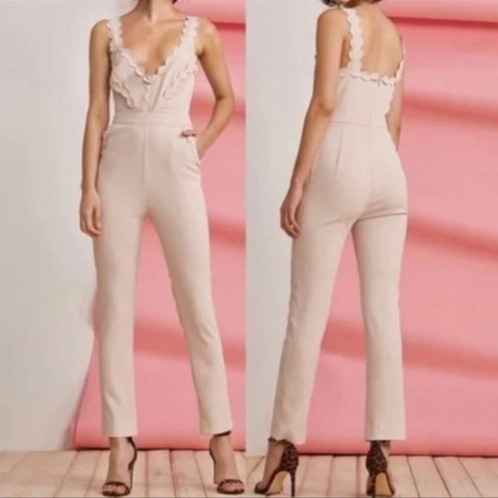Anthropologie Foxiedox Idris Alabaster Jumpsuit Size Large NWT